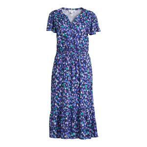 Beach Lunch Lounge Fluttersleeve Midi Dress Sz XL w/Pockets Modest Classic